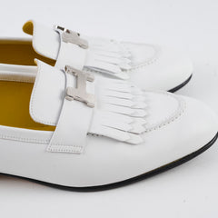 Hermes Royal Loafers White Calfskin K stamp