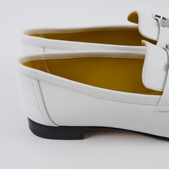 Hermes Royal Loafers White Calfskin K stamp