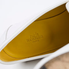 Hermes Royal Loafers White Calfskin K stamp