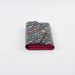 Louis Vuitton & Murakami Monogram Multicolour Sarah Wallet Black