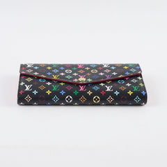 Louis Vuitton & Murakami Monogram Multicolour Sarah Wallet Black