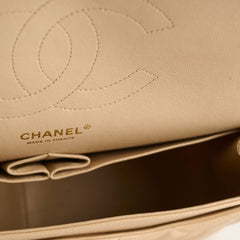 Chanel Double Flap Jumbo Beige Caviar GHW