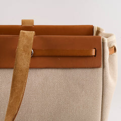 Hermes Toile Tote Canvas 40 Natural/Beige - Square F Stamp