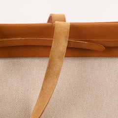 Hermes Toile Tote Canvas 40 Natural/Beige - Square F Stamp