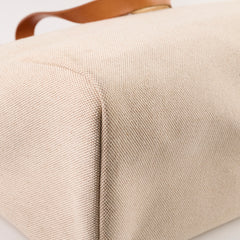 Hermes Toile Tote Canvas 40 Natural/Beige - Square F Stamp