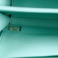 Chanel Mini Filigree Vanity Case Green Caviar