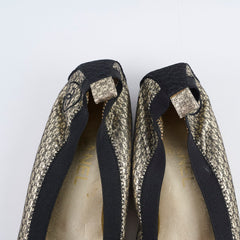 Chanel Gold Flats Size 40