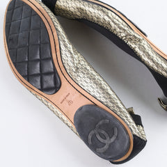 Chanel Gold Flats Size 40