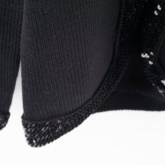 Chanel Black Sequin Wool Cardigan Size 40