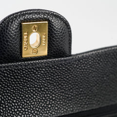 Chanel Small Classic Flap Black Caviar GHW
