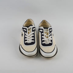 Chanel Cream/Black Sneakers Size 39