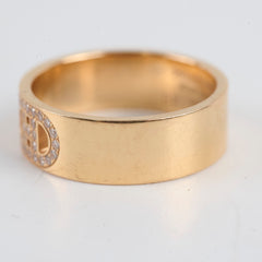 Hermes H Chaine d'Ancre Diamond Rose Gold Size 48 Ring