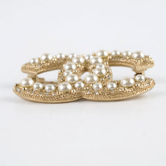 Chanel Pearl Gold Brooch Costume Jewellery