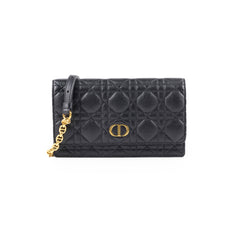 Dior Caro Black Belt Pouch with Chain