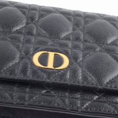 Dior Caro Black Belt Pouch with Chain