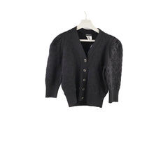 Chanel Black Cotton Cardigan Size 42