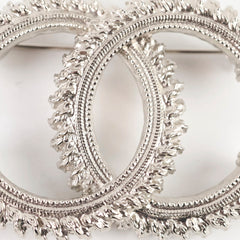 Chanel Silver CC Brooch Costume Jewellery