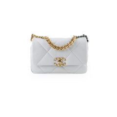 Chanel 19 White Small Flap