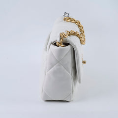 Chanel 19 White Small Flap