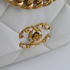 Chanel 19 White Small Flap