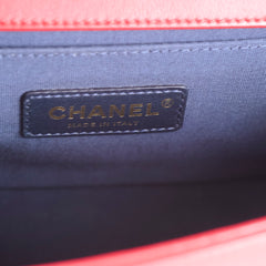 Chanel Old Medium Boy Red Chevron