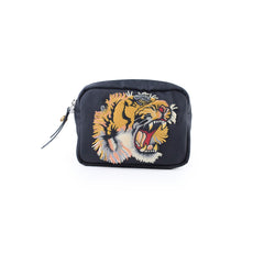 Gucci Tiger Embroider Messenger Black Techno Canvas bag