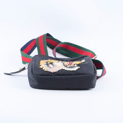 Gucci Tiger Embroider Messenger Black Techno Canvas bag