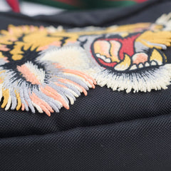 Gucci Tiger Embroider Messenger Black Techno Canvas bag