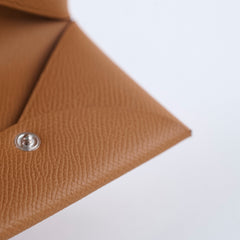 Hermes Calvi Card Holder Epsom Leather Gold- B stamp