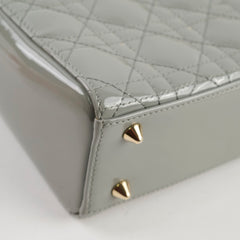 Christian Dior Lady Dior Small Patent Grey