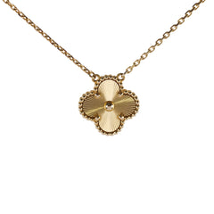 Van Cleef and Arpels Vintage Alhambra Gold Pendant Neclace
