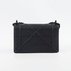 Dior Small Ultra Matte Calfskin Studded Diorama Flap Black