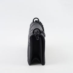 Dior Small Ultra Matte Calfskin Studded Diorama Flap Black