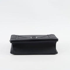 Dior Small Ultra Matte Calfskin Studded Diorama Flap Black