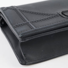 Dior Small Ultra Matte Calfskin Studded Diorama Flap Black