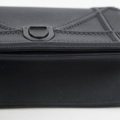 Dior Small Ultra Matte Calfskin Studded Diorama Flap Black