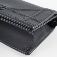 Dior Small Ultra Matte Calfskin Studded Diorama Flap Black