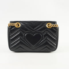 Gucci Small GG Marmont Matelasse Shoulder Bag Black