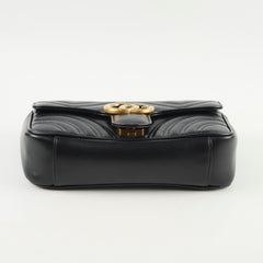 Gucci Small GG Marmont Matelasse Shoulder Bag Black