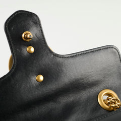 Gucci Small GG Marmont Matelasse Shoulder Bag Black