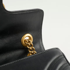 Gucci Small GG Marmont Matelasse Shoulder Bag Black
