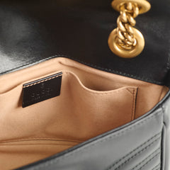 Gucci Small GG Marmont Matelasse Shoulder Bag Black