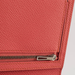 Hermes Bearn Wallet Epsom Rouge Casaque/Flamingo - Stamp Square Q
