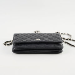 Chanel Black Caviar Wallet on Chain Magnet Closure 31 Series