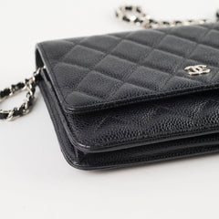 Chanel Black Caviar Wallet on Chain Magnet Closure 31 Series