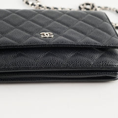 Chanel Black Caviar Wallet on Chain Magnet Closure 31 Series