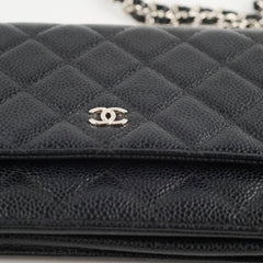Chanel Black Caviar Wallet on Chain Magnet Closure 31 Series