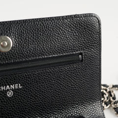 Chanel Black Caviar Wallet on Chain Magnet Closure 31 Series