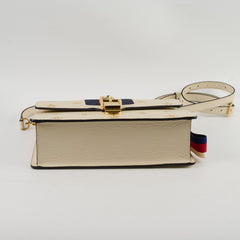 Gucci Sylvie Small Leather Gold Bee & Star Shoulder bag Ivory