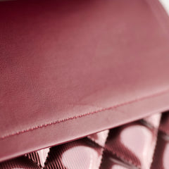 Chanel Maxi Classic Flap Burgundy Striated Quilted Patent Leather bag